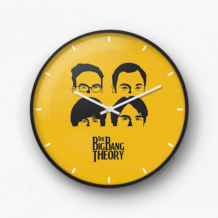 The Big Bang Theory Yellow Wall Clock