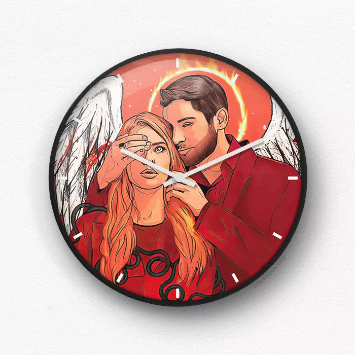 Lucifer Red Wall Clock