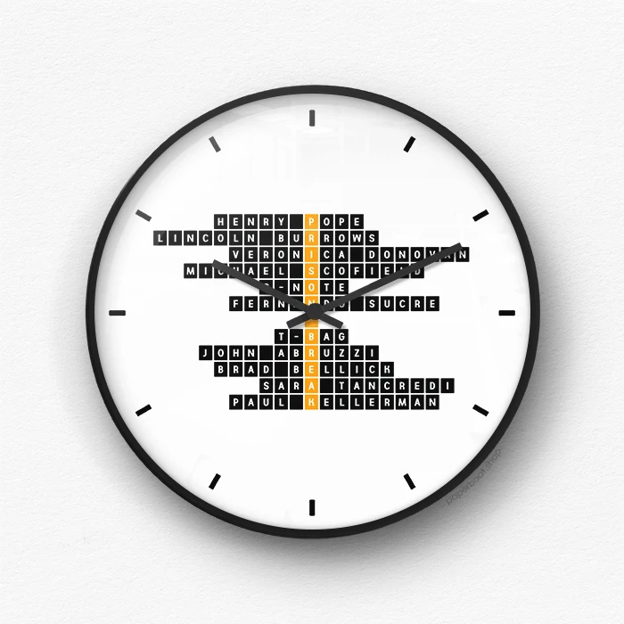 Prison Break word puzzle Wall Clock