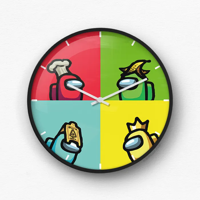 Among Us game color Wall Clock