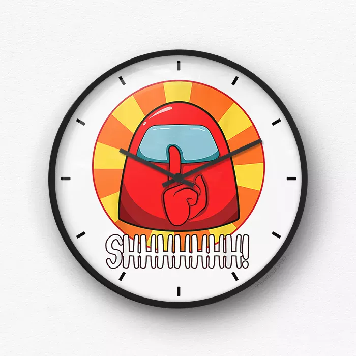 Among Us game Red character Wall Clock