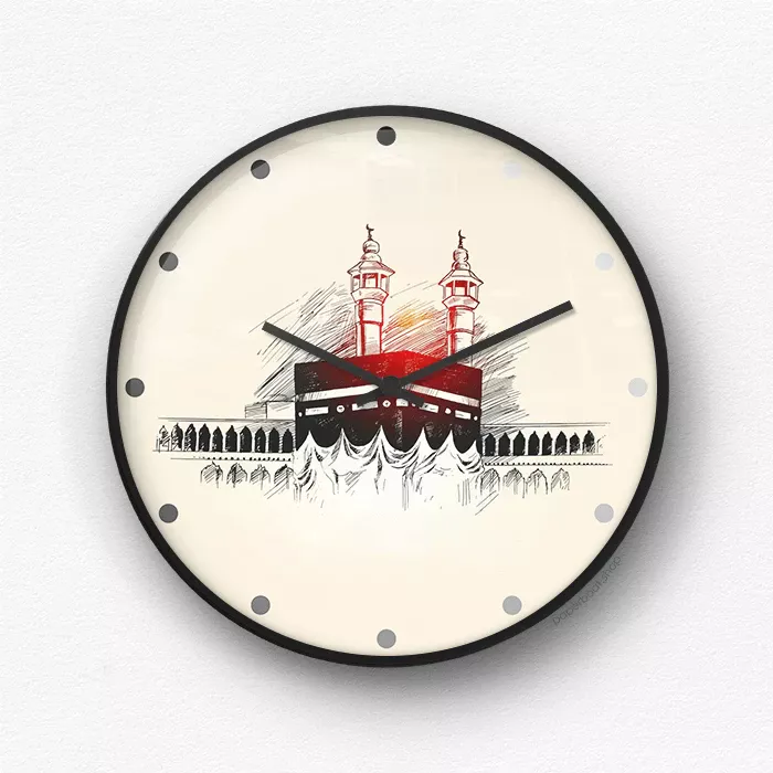 Kaaba sharif sketch wall clock