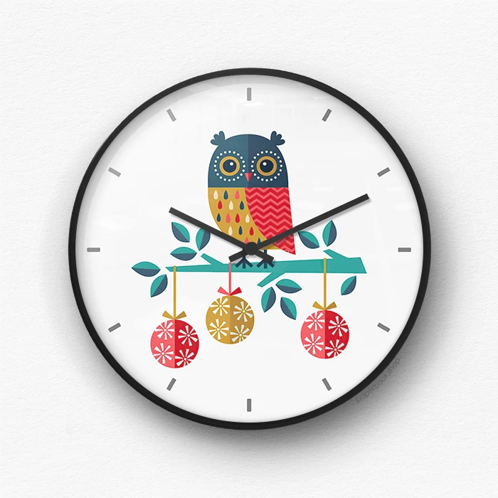 Artistic Owl Wall Clock