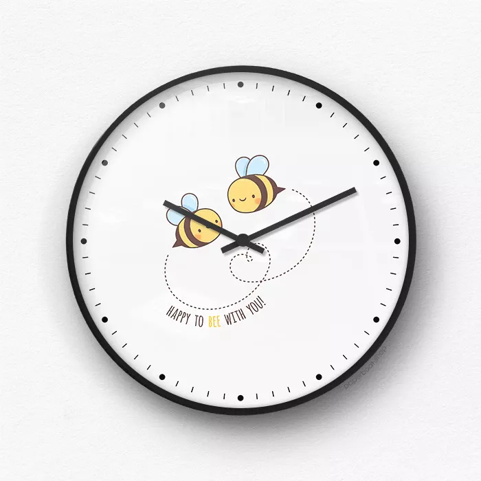 Happy To BEE with you Wall Clock