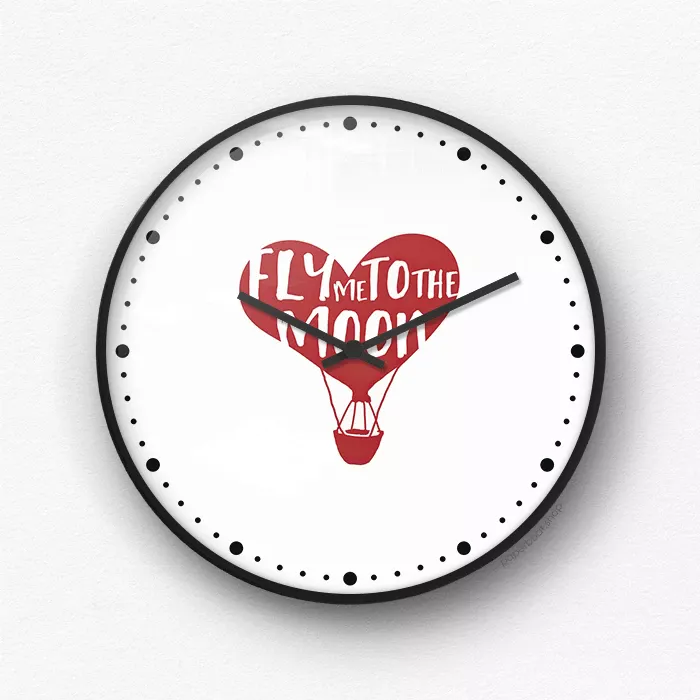 Fly me to the moon Wall Clock