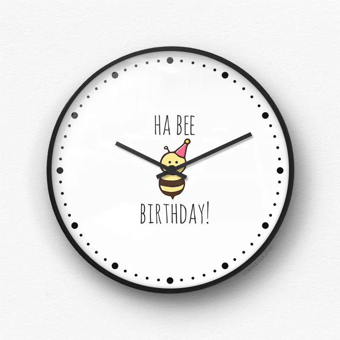 HA BEE Birthday Wall Clock