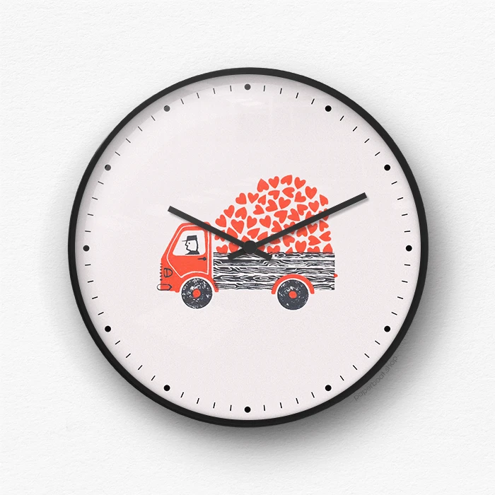 Love truck Wall Clock