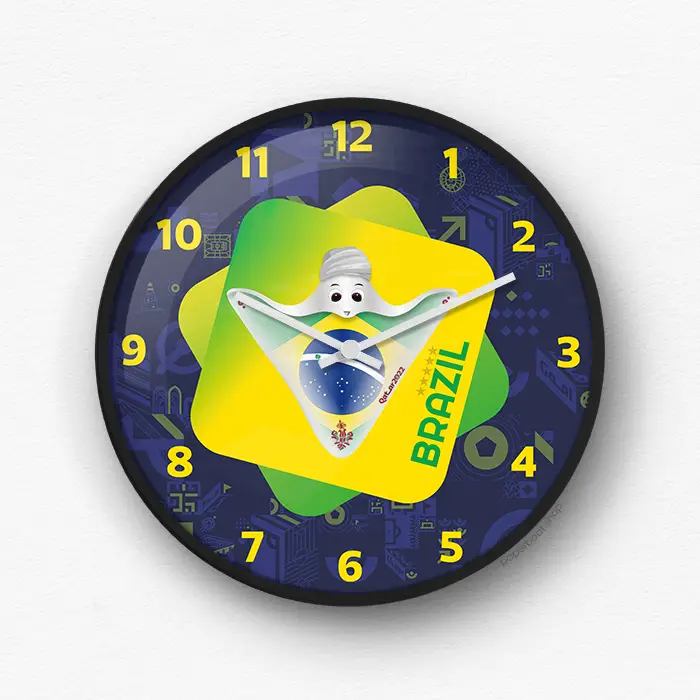 Brazil FIFA World Cup 2022 mascot Wall Clock
