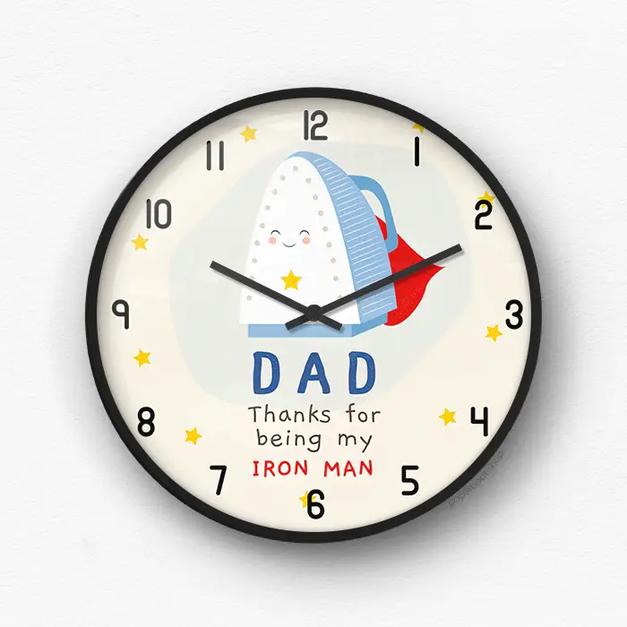 Iron man DAD Wall Clock
