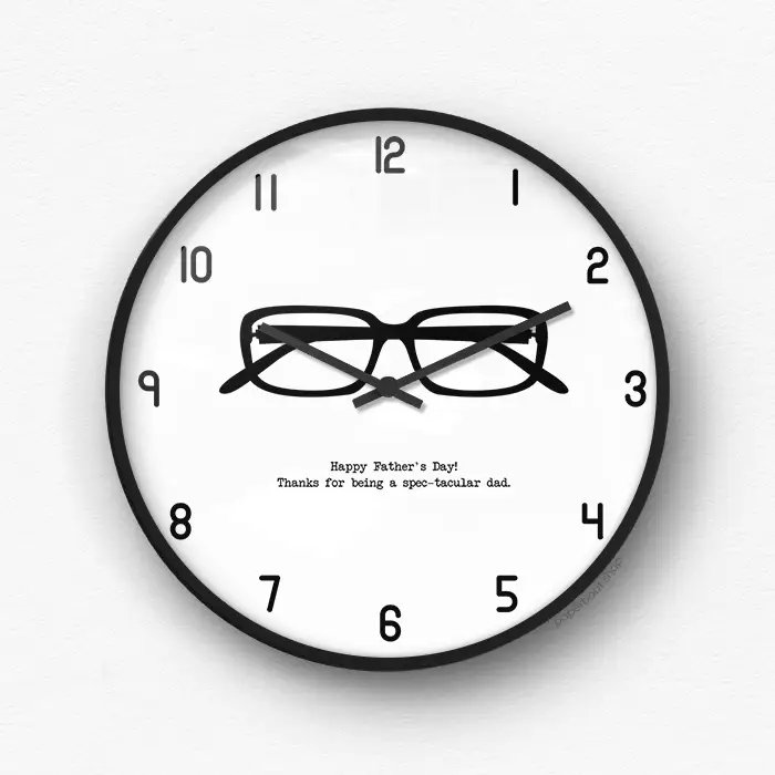Happy fathers day (Eyeglass) Wall Clock