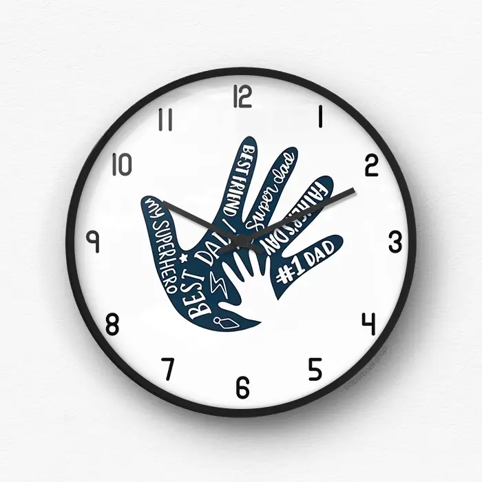Fathers hand Wall Clock