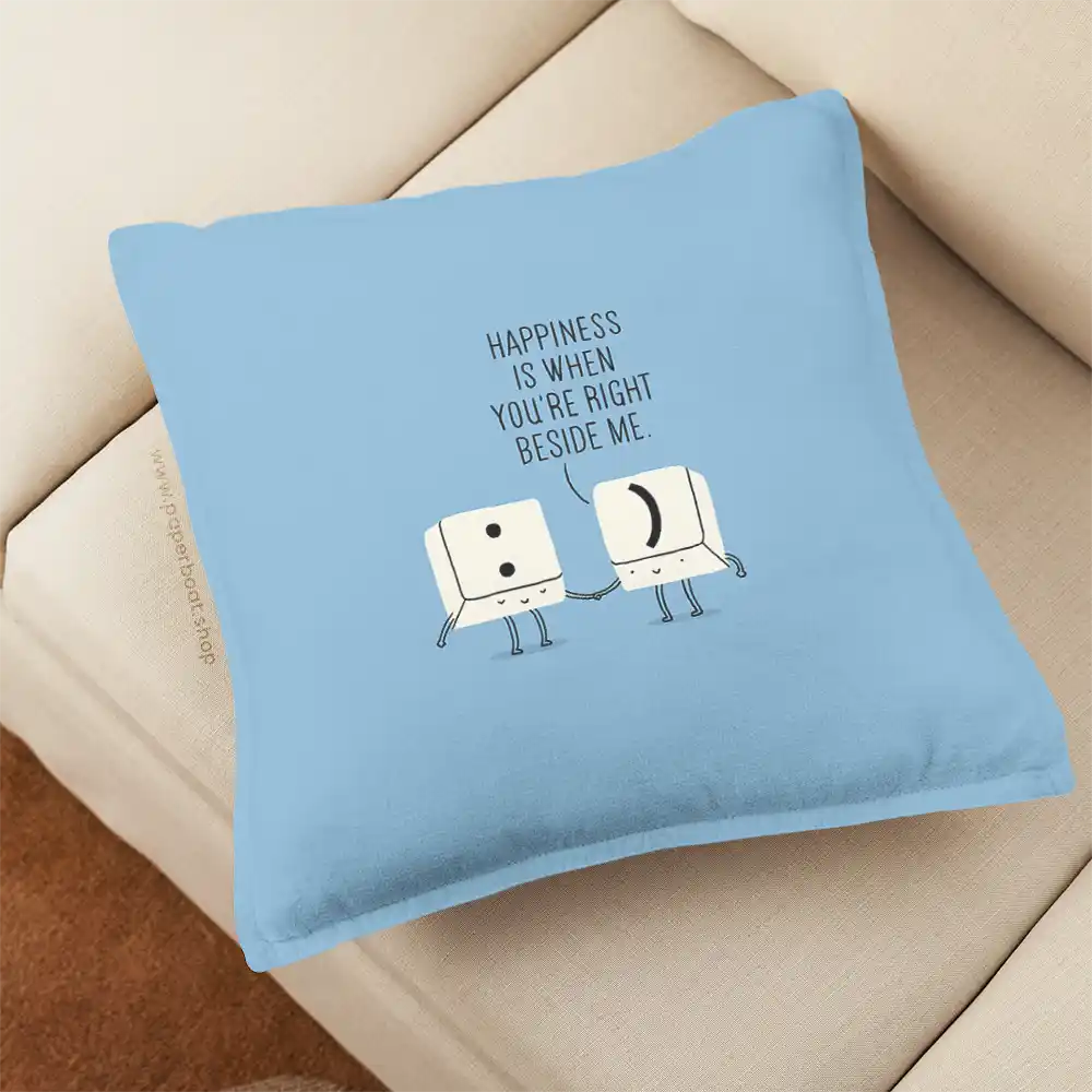Happiness Pillow Cover