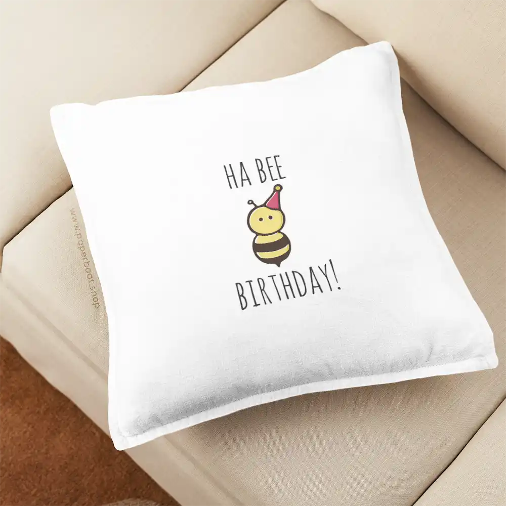 HA BEE Birthday Pillow Cover