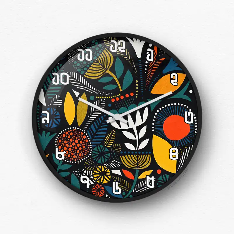 Bengali dark pattern Wall Clock