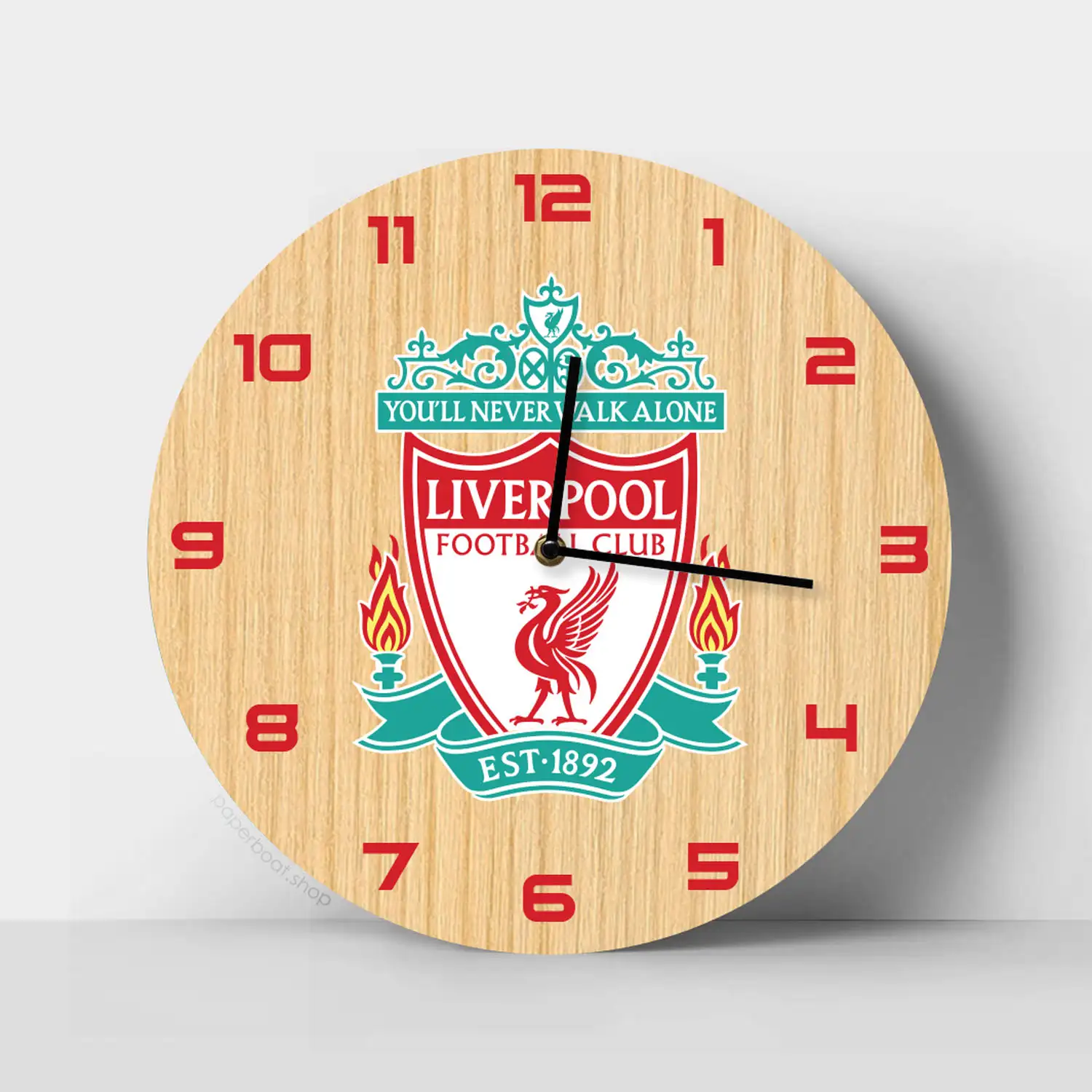 Liverpool F.C. logo Wooden Clock