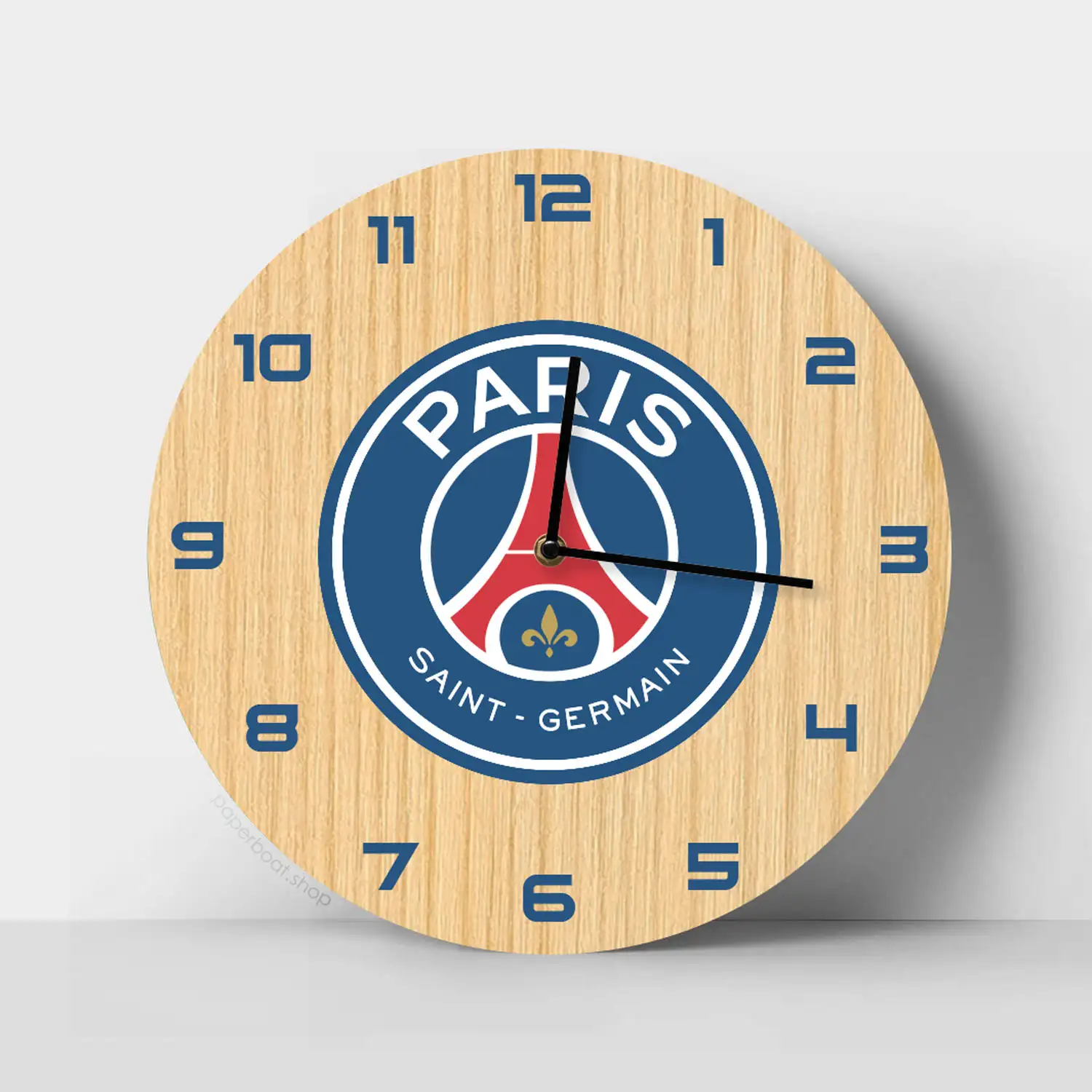 Paris Saint-Germain F.C. logo Wooden Clock