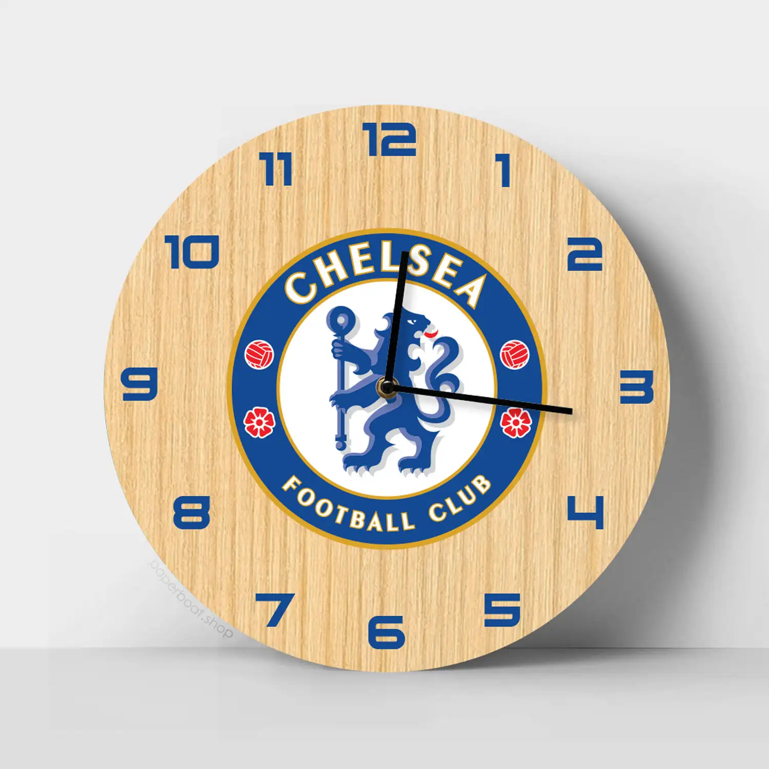 Chelsea F.C. logo Wooden Clock
